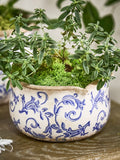 Dibor set of 3 blue ceramic planters, UK version