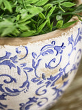Dibor Blue Botanical Plant Pot 17cm, imported from the UK