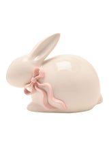 Next Widdop Cream White Bunny With Pink Bow Ornament, 13x18x9 cm- Buy online at McGrocer