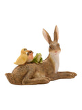 Widdop Brown resin figurine rabbit chick robin frog - British product