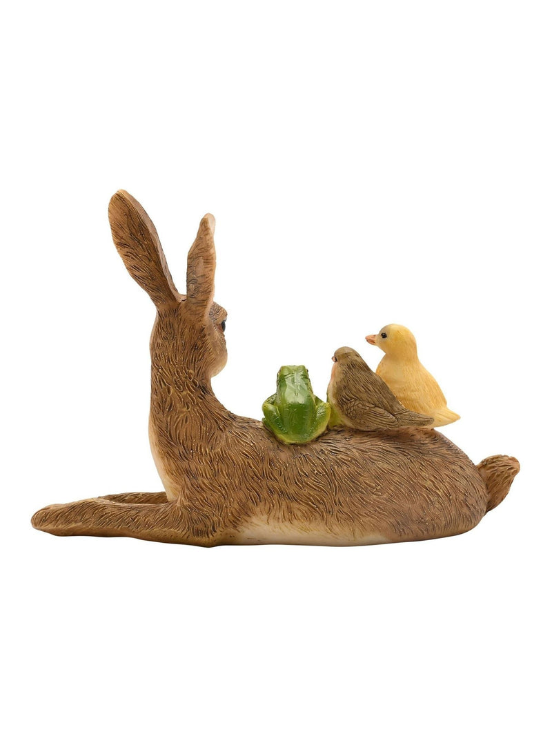 Widdop Brown resin figurine rabbit chick robin frog - British product