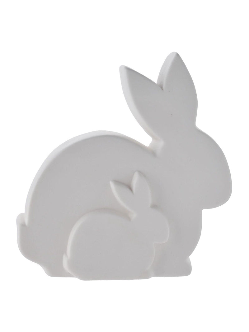 Widdop LED ceramic mum and baby bunny light 15cm (British brand)