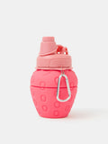 Accessorize pink collapsible strawberry water bottle 600ml (British brand)