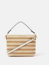 Next Accessorize Natural Stripe Raffia Crossbody Bag- Buy online at McGrocer