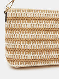 Accessorize natural stripe raffia crossbody bag, imported from the UK