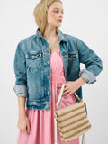 Accessorize natural stripe raffia crossbody bag, imported from the UK