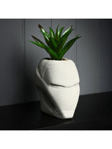 Next Marvel White Iron Man Planter with Faux Plant- Buy online at McGrocer