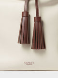Osprey London Hobo Bag Cream Leather - British product