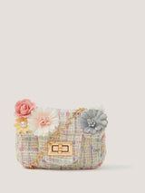 Next Monsoon Cream Mini Flower Embellished Boucle Bag- Buy online at McGrocer