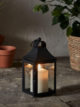 Next Lights4fun Black Albury Garden Lantern with TruGlow Candle 25cm- Buy online at McGrocer