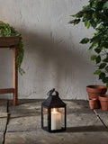 Lights4fun Black Albury garden lantern 25cm, imported from the UK