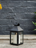 Lights4fun Black Albury garden lantern 25cm, imported from the UK