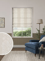 Next William Morris At Home Blackthorn Woven Stripe Made to Measure Roman Blind in Natural- Buy online at McGrocer