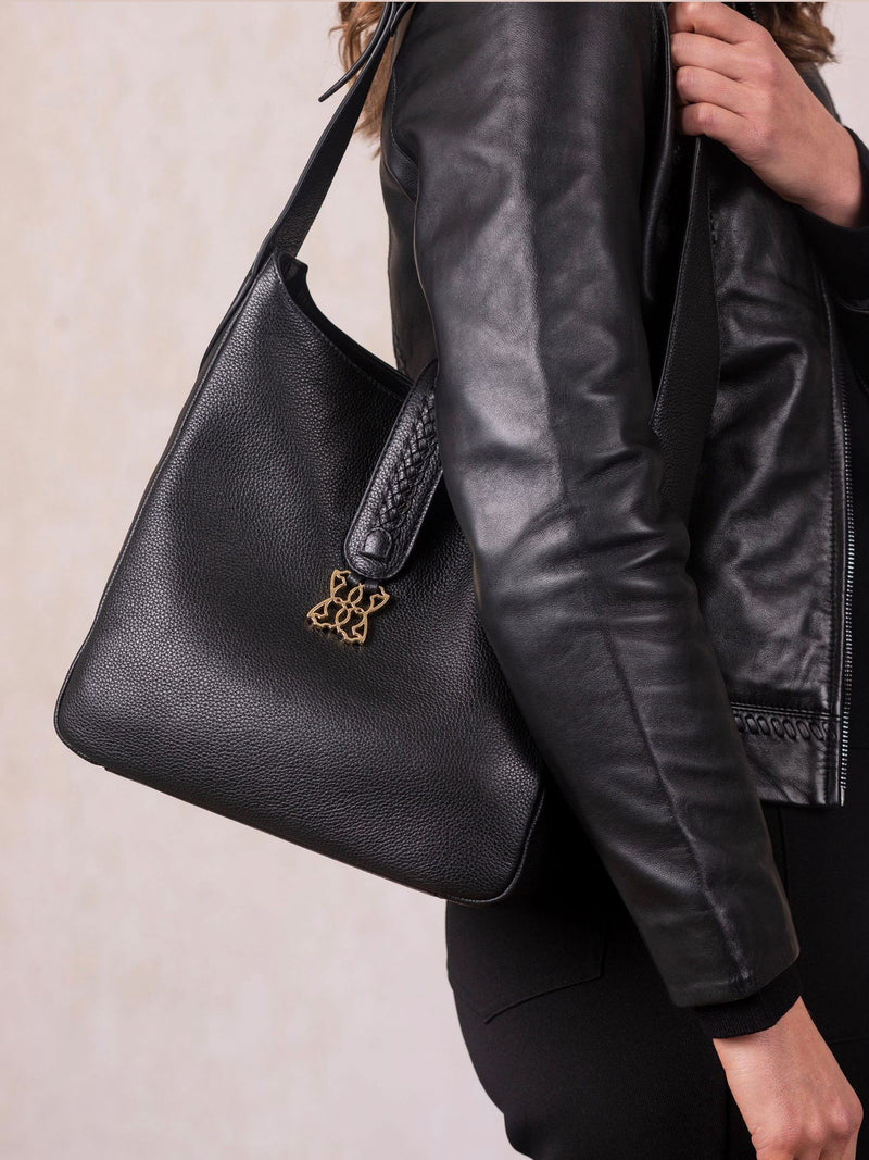 Lakeland Leather black Dalston shoulder bag, UK version