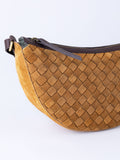 Lakeland Leather cognac Mirehouse suede sling bag, UK version