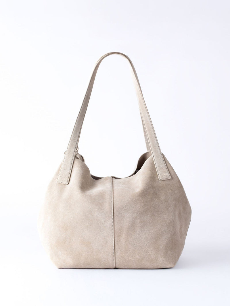 Lakeland Leather Santon suede tote bag nude, UK version