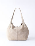 Lakeland Leather Santon suede tote bag nude, UK version
