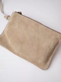 Lakeland Leather Santon suede tote bag nude, UK version