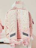 Pink polka dot tiny personalised backpack (British brand)