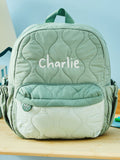 My 1st Years colour block quilted medium backpack sage - British product