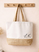 Next No Ordinary Gift Personalised Script Initials Canvas Tote Bag- Buy online at McGrocer