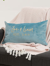 Next No Ordinary Gift Couples Personalised Rectangle Velvet Cushion 50 x 30cm- Buy online at McGrocer