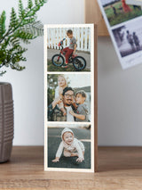 Next No Ordinary Gift Personalised Triple Photo Wooden Photo Block 17x6x1.7 cm- Buy online at McGrocer