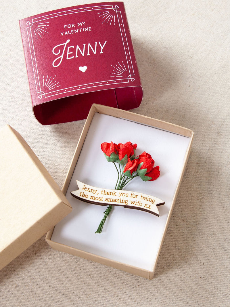 No Ordinary Gift personalised forever roses keepsake, UK version