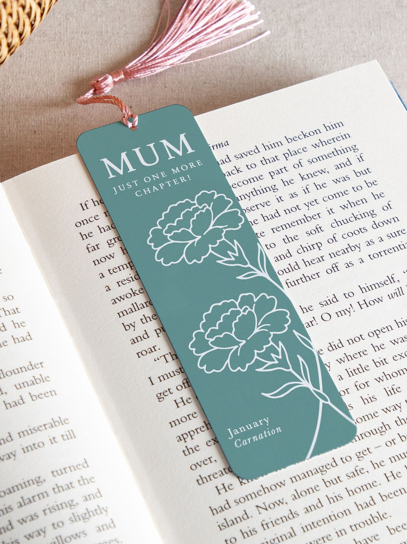 No Ordinary Gift personalised birth flower bookmark with tassel, UK version