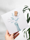 No Ordinary Gift personalised champagne engagement card 15x15 cm, UK version