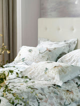 Next Designers Guild Fleur Blanche Platinum Silver 250 Thread Count Cotton Sateen Oxford Pillowcase (Set of 2)- Buy online at McGrocer