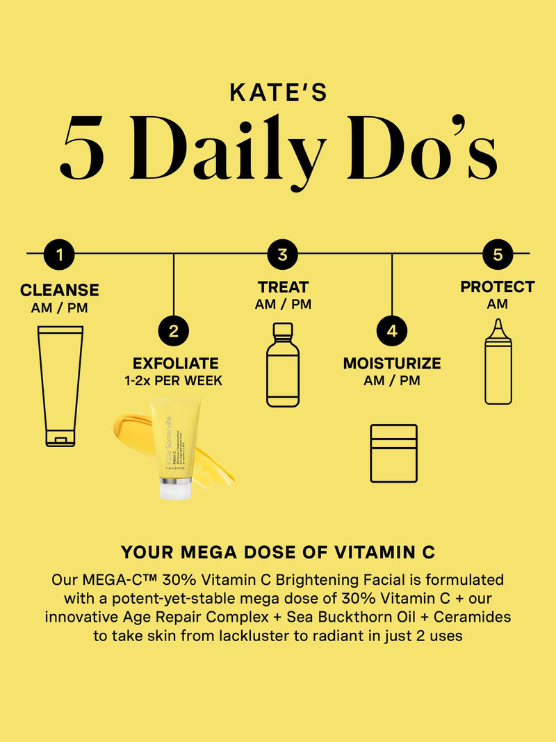 Kate Somerville MegaC Vitamin C Brightening Facial 60ml, imported from the UK