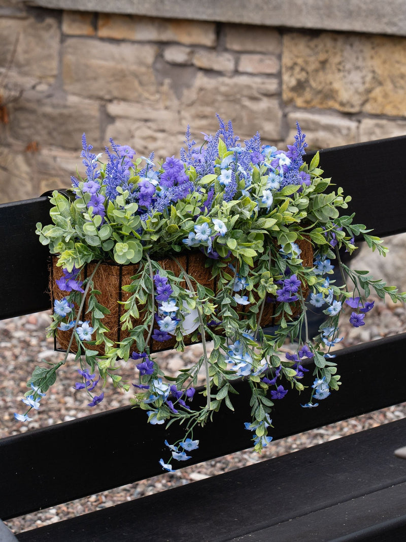 Scottish Everlastings artificial hanging trough multi mixed trailing 55cm, UK version