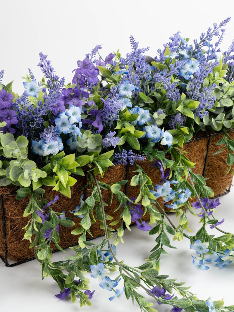 Scottish Everlastings artificial hanging trough multi mixed trailing 55cm, UK version