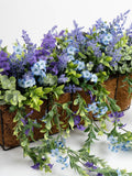 Scottish Everlastings artificial hanging trough multi mixed trailing 55cm, UK version