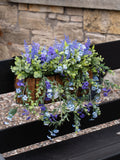 Scottish Everlastings artificial hanging trough multi mixed trailing 55cm, UK version