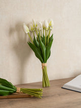 Next Scottish Everlastings Ltd White Artificial Tulip Bundle 40cm- Buy online at McGrocer
