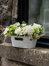 Next Scottish Everlastings Ltd Green Artificial Hydrangea Trough 30cm- Buy online at McGrocer