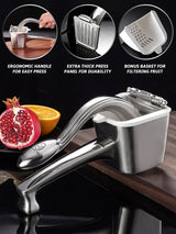 Next Gourmet Easy Heavy-Duty Stainless Steel Lemon Squeezer- Buy online at McGrocer