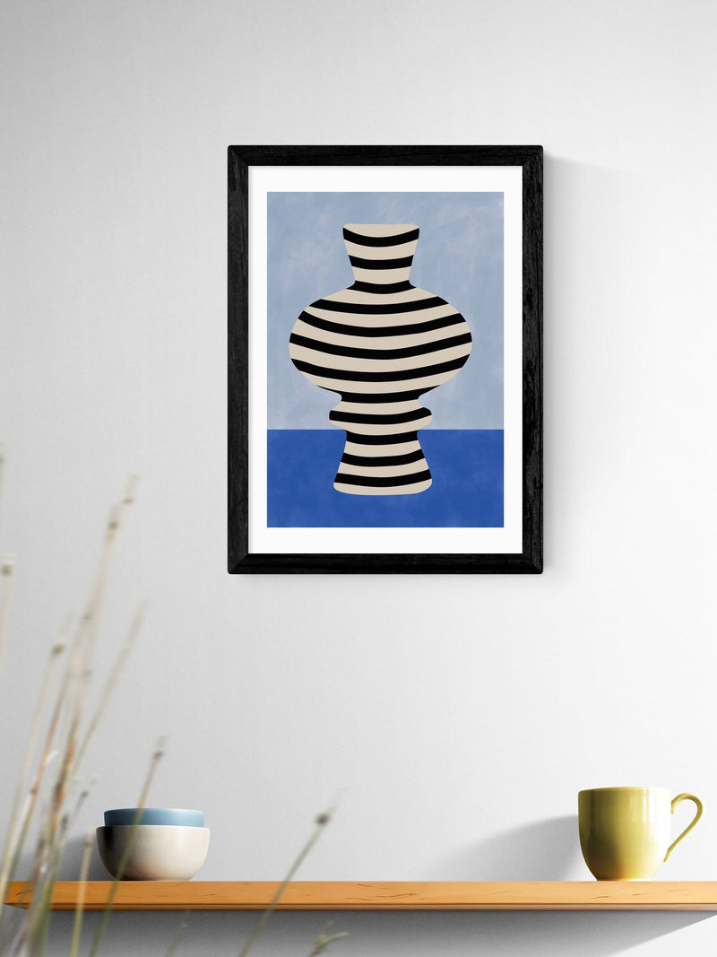 East End Prints Black Blue Still Life Poster III Wall Art Print by The Print Republic