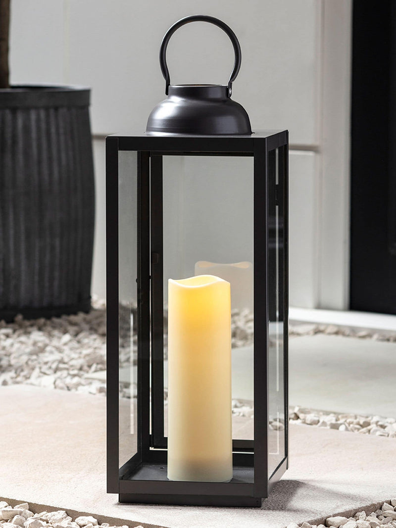 Lights4fun large slate grey garden lantern, UK version