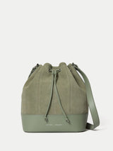 Next Jigsaw Dark Green Drawstring Bucket Bag- Buy online at McGrocer