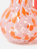 Oliver Bonas pink and orange speckle glass vase, UK version