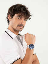 Next BOSS Silver Tone Sealiner Chronograph Stainless Steel Watch- Buy online at McGrocer
