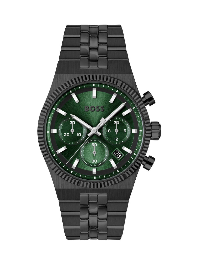 BOSS watch chrono black IP 41mm - British product