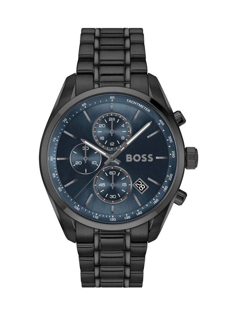 BOSS Grand Prix Chrono Black IP watch 44.5mm, UK version