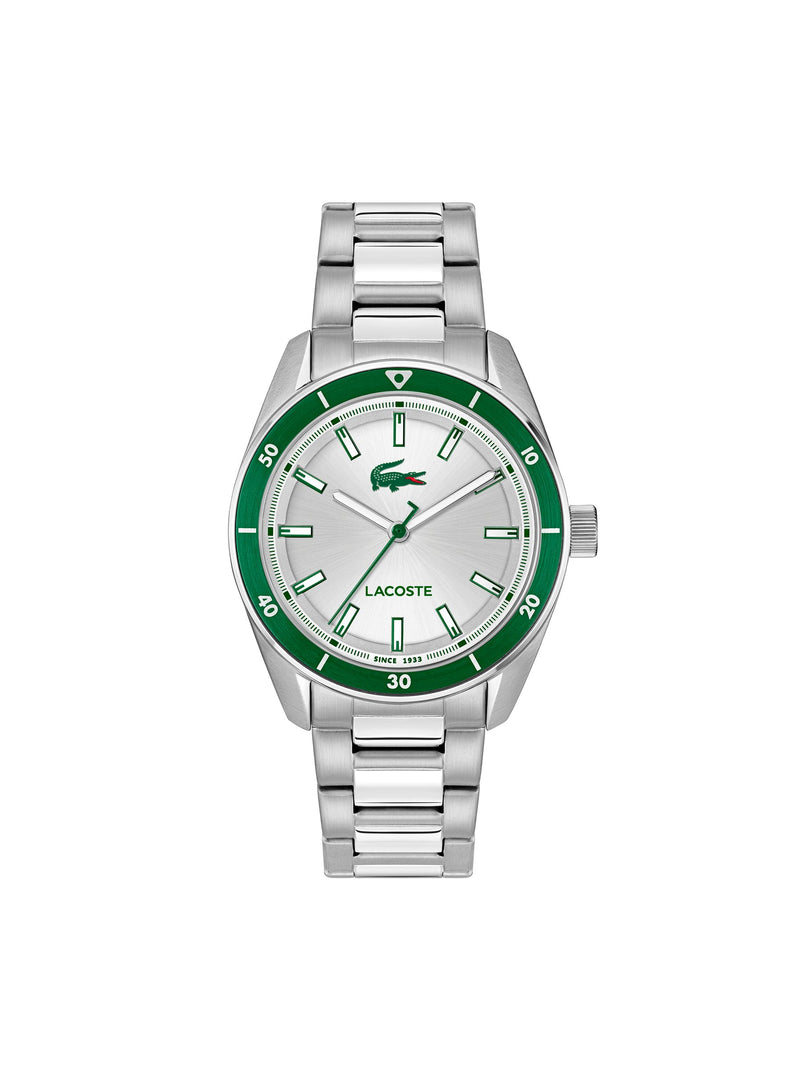 Lacoste Silver Tone Boston stainless steel watch, imported from the UK