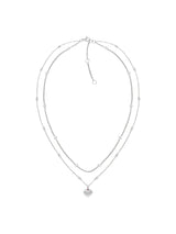 Next Tommy Hilfiger Silver Tone Stainless Steel Layered Chain Necklace- Buy online at McGrocer