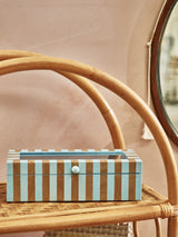 Next Oliver Bonas Blue & Brown Resin Striped Large Jewellery Box- Buy online at McGrocer