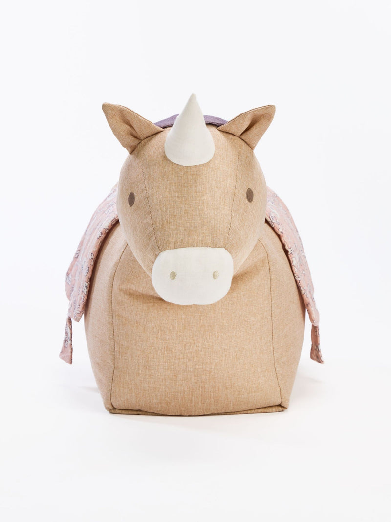 Tutti Bambini Uma Unicorn ride-on beanbag, UK version